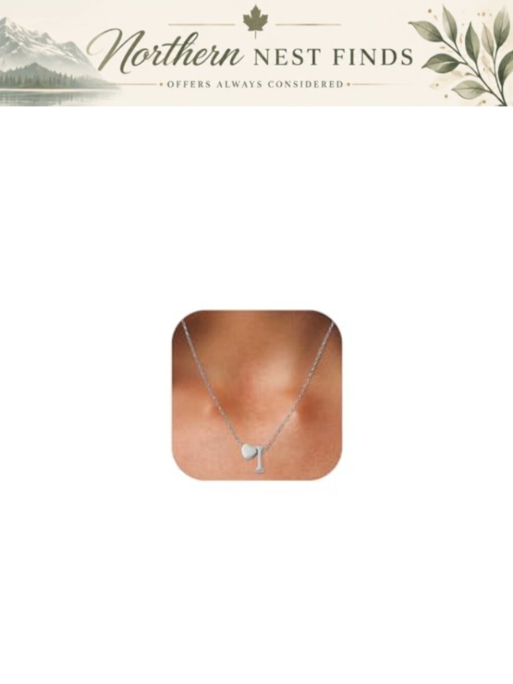 14K Plated Gold Initial Heart Necklace Dainty Letter Pendant Personalized